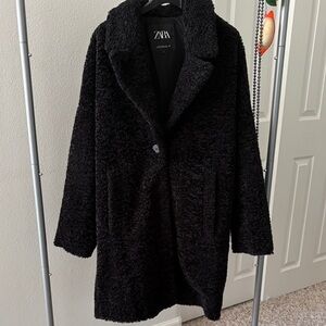 Zara Women's Black Teddy Jacket